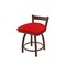 Holland Bar Stool Co 18" Low Back Swivel Vanity Stool, Bronze Finish, Canter Red Seat 82118BZ011 - alternate 1